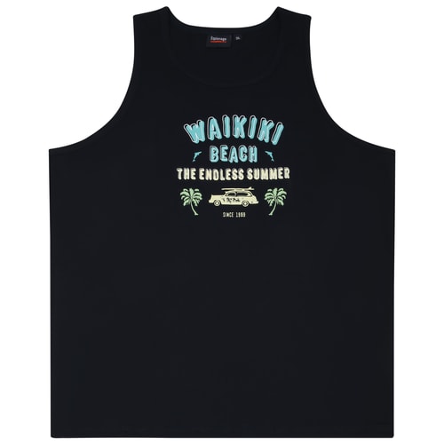 Espionage Waikiki Print Vest Navy